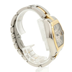 Cartier Roadster LM Two-Tone W62031Y4 Silver Dial Men's Watch — Good