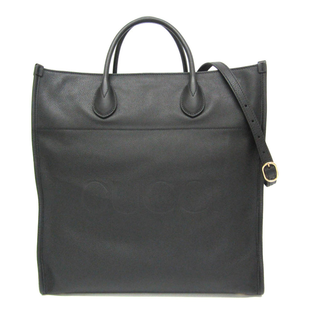 Gucci Logo Medium 674850 Women,Men Leather Shoulder Bag,Tote Bag Black — Like New