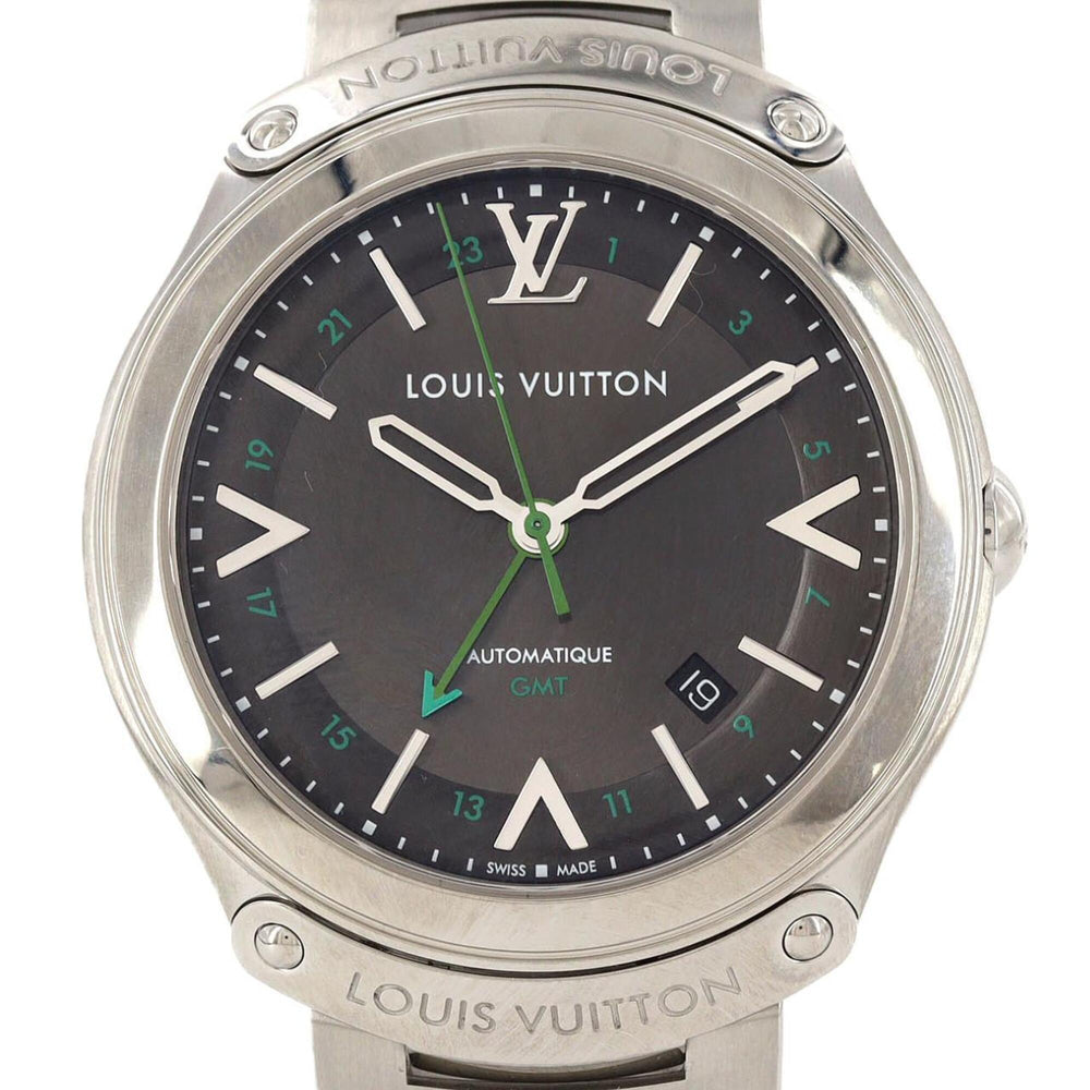 Louis Vuitton LV Fifty-Five GMT Q6D30 SS Automatic Watch — Good