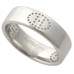 Hermes Eclipse Ring, approximately 6.3g, K18WG White Gold, Au750 stamped, size #49 (approximately US 8.5) — Like New