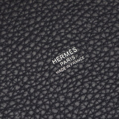 Hermes Picotin Lock PM Handbag, Leather, Taurillon Clemence Women's, Navy Blue — New - Store Return