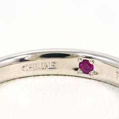Celine PT1000 Platinum Ring, 1 Ruby (0.02ct), Total Weight 5.3g, Like New Condition — Like New