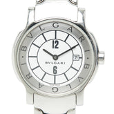 Bulgari Solotempo ST29S Quartz Watch, White Dial, Stainless Steel, Women's, BVLGARI — Good