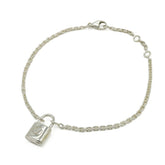 LOUIS VUITTON Louis Vuitton Bracelet Silver Lockit Padlock Cadena Ag925 SV925 Q95450 — Like New