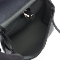 Hermes Herbag Zip Mini Shoulder Bag Handbag Canvas Leather Vache Hunter Toile Military Women's Green/Black — New - Store Return