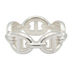 Hermes Chaine d'Ancre Enchainée Ring - Sterling Silver 925 Men's & Women's Tone — Like New