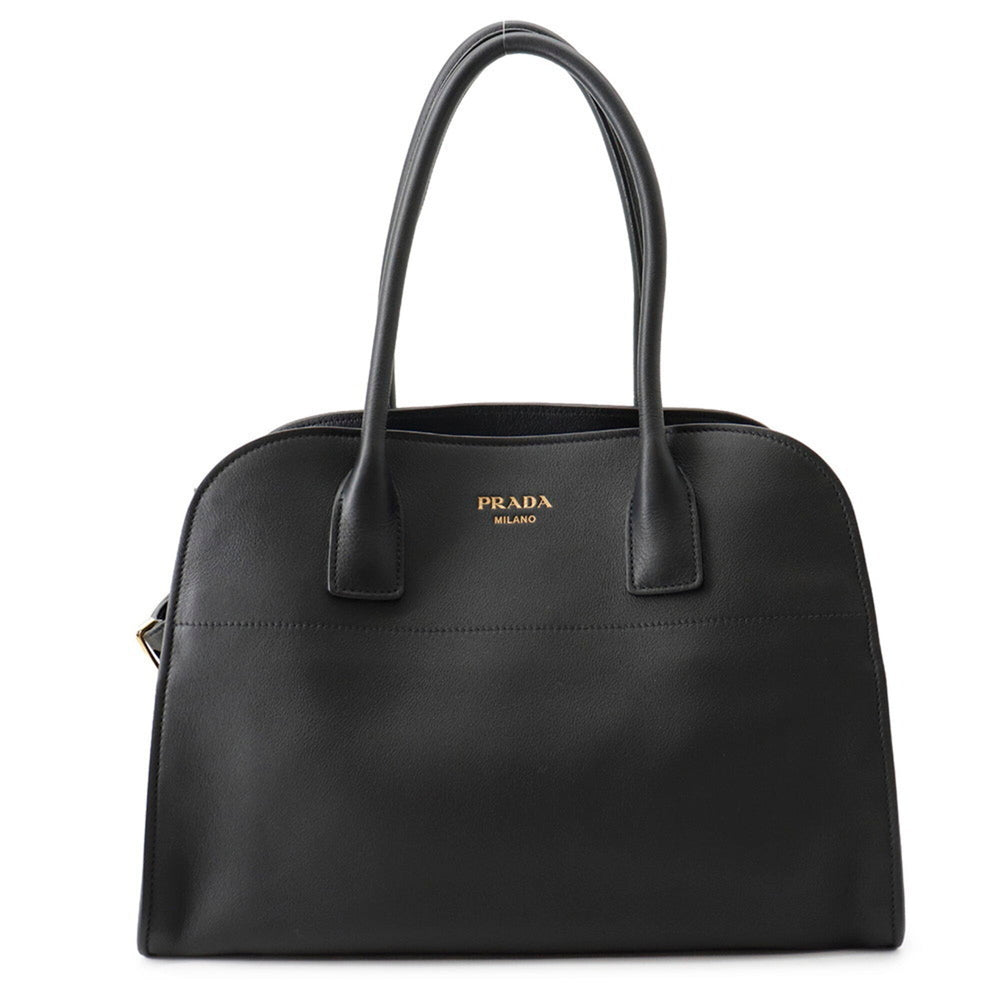 Prada tote bag, leather 1BG517, PRADA handbag, black — Like New