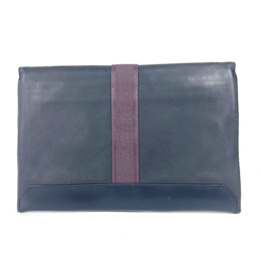 HERMES City Slide Pouch Clutch Bag for Men, Navy ME-240905-6 — Like New