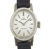 OMEGA Geneva Women's Watch, Caliber 485, Stainless Steel, Manual Winding, Analog Display, Silver Dial — Good