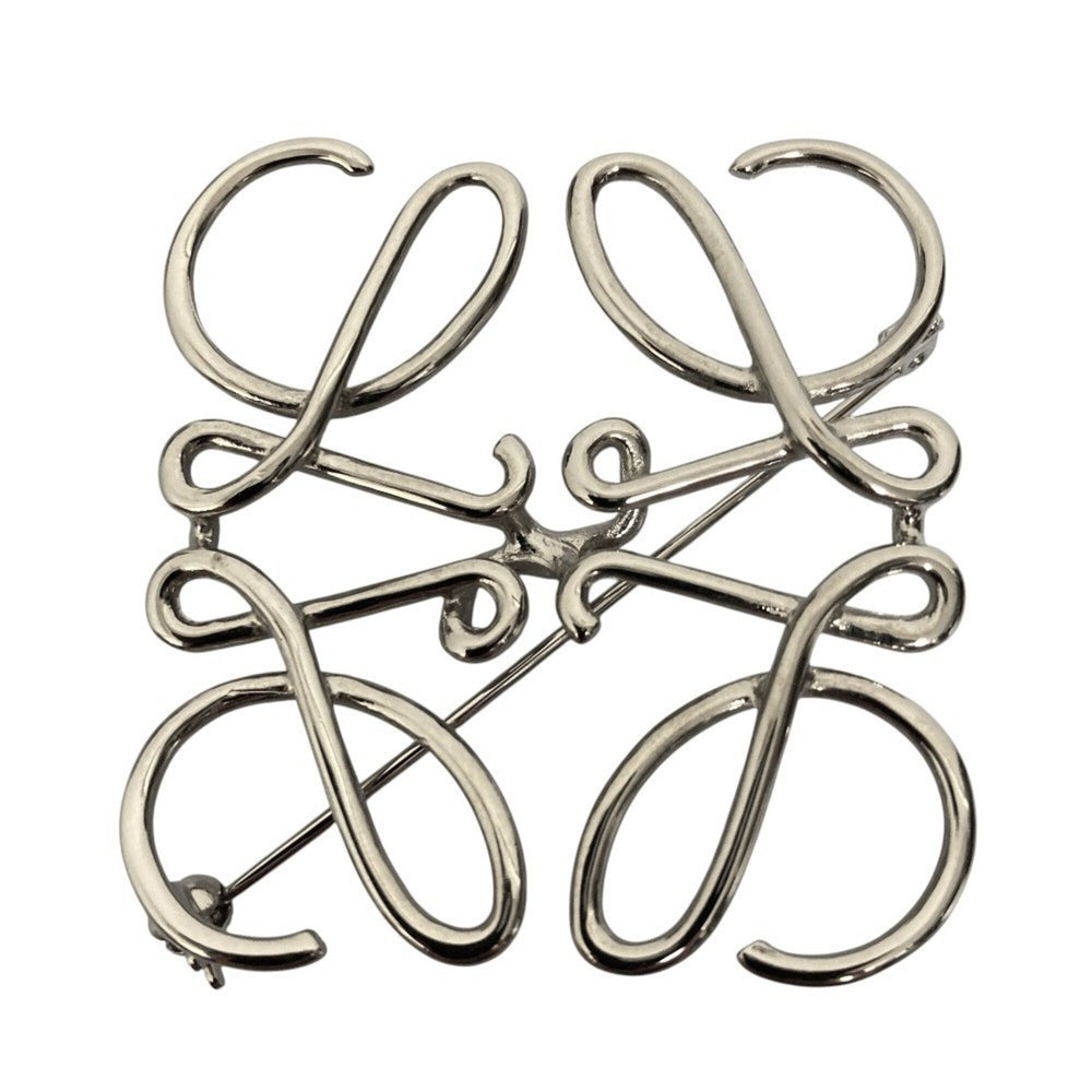 LOEWE Anagram Brooch, Silver Color, Women's — Like New