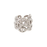 Hermes Chaine d'Ancre Enchainee GM #49 Ring, SV 925 Silver — Like New