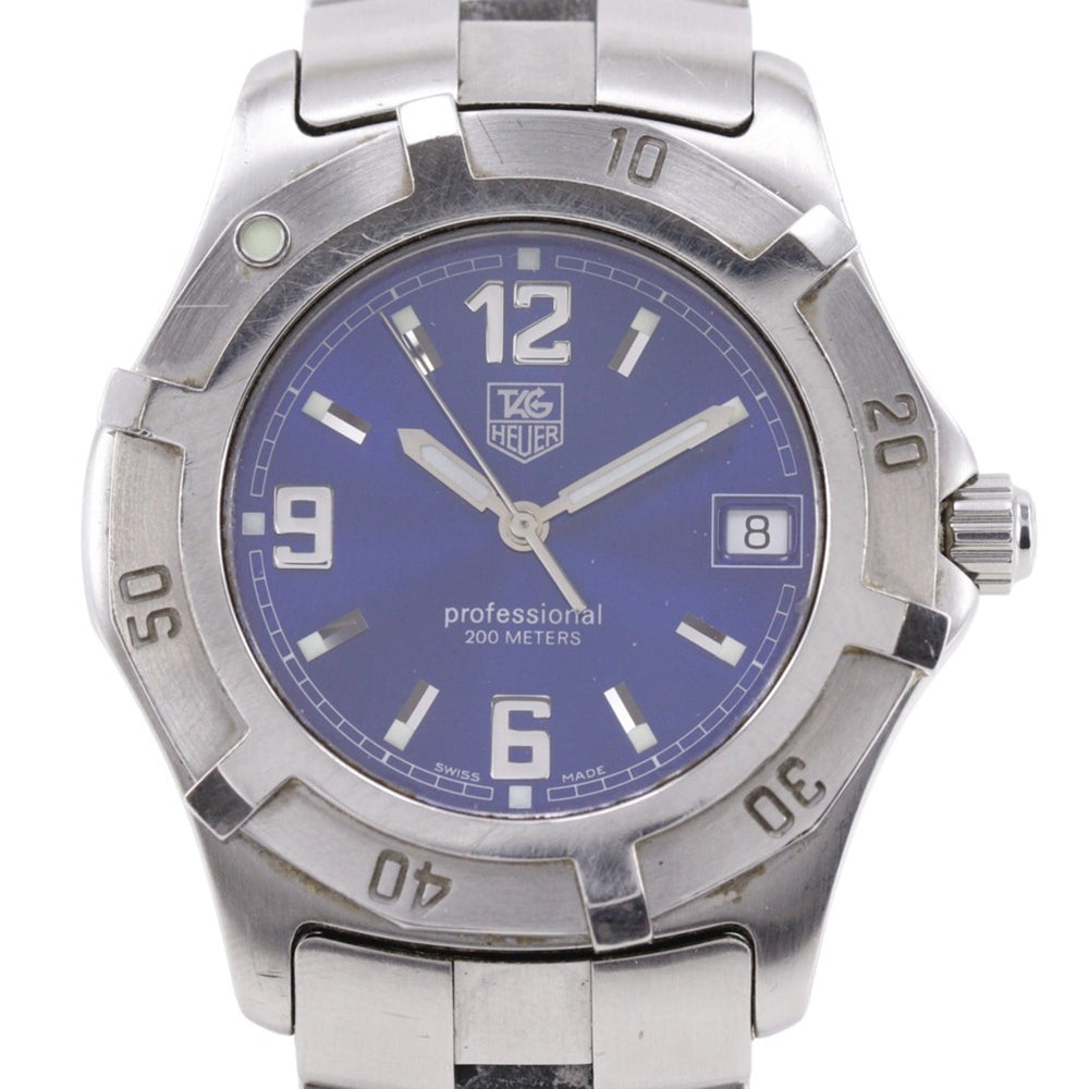TAG Heuer 2000 Exclusive Watch WN1112 Stainless Steel Quartz Analog Blue Dial Men's — Good