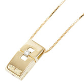 Celine 18K Yellow Gold Pendant Necklace with 0.05ct Diamond and 0.02ct Ruby for Women — Like New