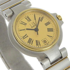 Dunhill Millennium Watch Stainless Steel x Gold Plated Swiss Made Silver/Gold Quartz Analog Display Dial Women's — Good