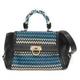 Salvatore Ferragamo Gancini Sophia DH-21 G175 Women's Leather Handbag,Shoulder Bag Black,Blue,White — Like New