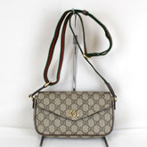 GUCCI Mini 764961・486628 Shoulder Bag GG Supreme Canvas Brown Women's — Like New