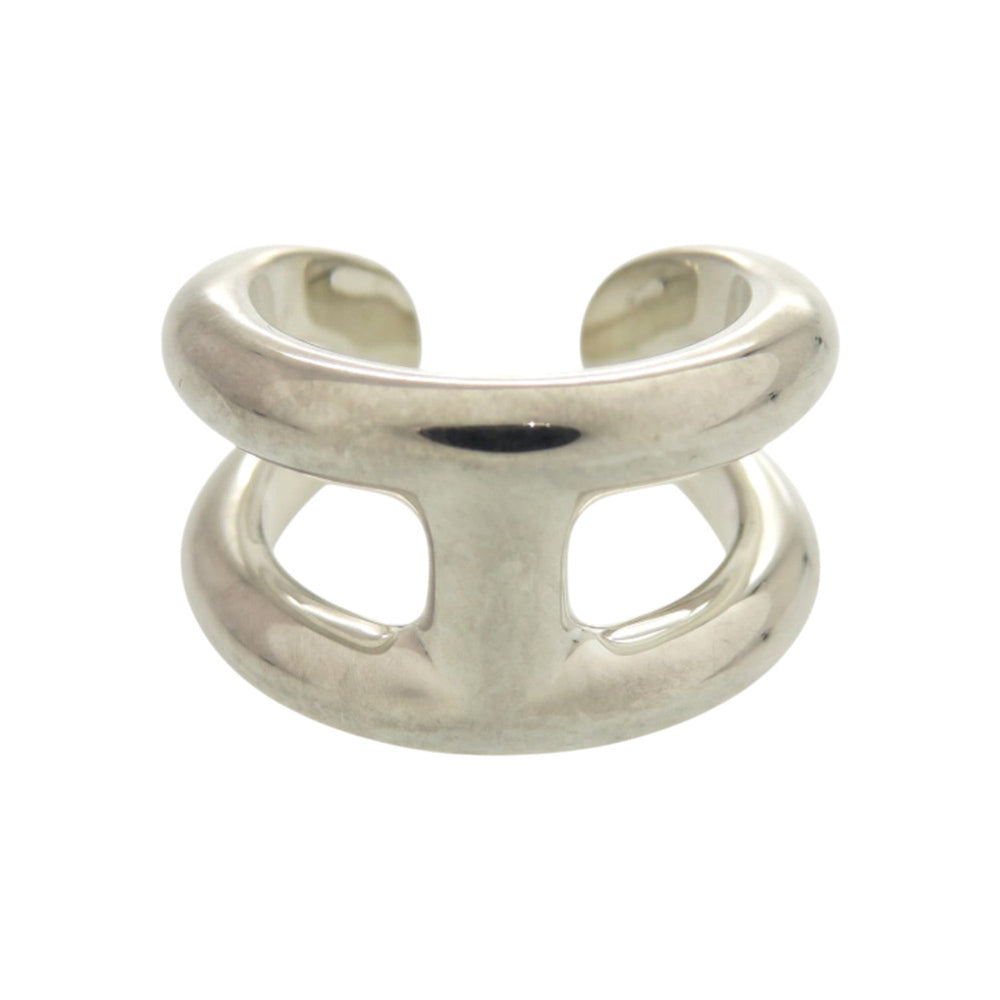 Like new Hermès Osmos PM 25X016911, 925 silver, approximately size 13, silver ring, 0580, HERMES — Like New