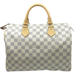 LOUIS VUITTON Damier Azur Speedy 30 M41533 SP3057 Handbag PVC Mini Boston Women's Men's — Like New