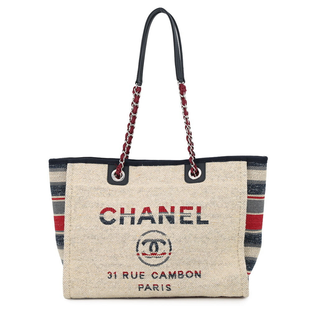 Chanel Deauville Line Medium Tote Bag, Canvas Handbag, A67001, CHANEL, Women's, CHANEL — Like New