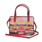 Loewe POSTAL Small Bag BEIJIN 309.37.W85 Women's Leather Handbag,Shoulder Bag Orange,Red Color — Like New
