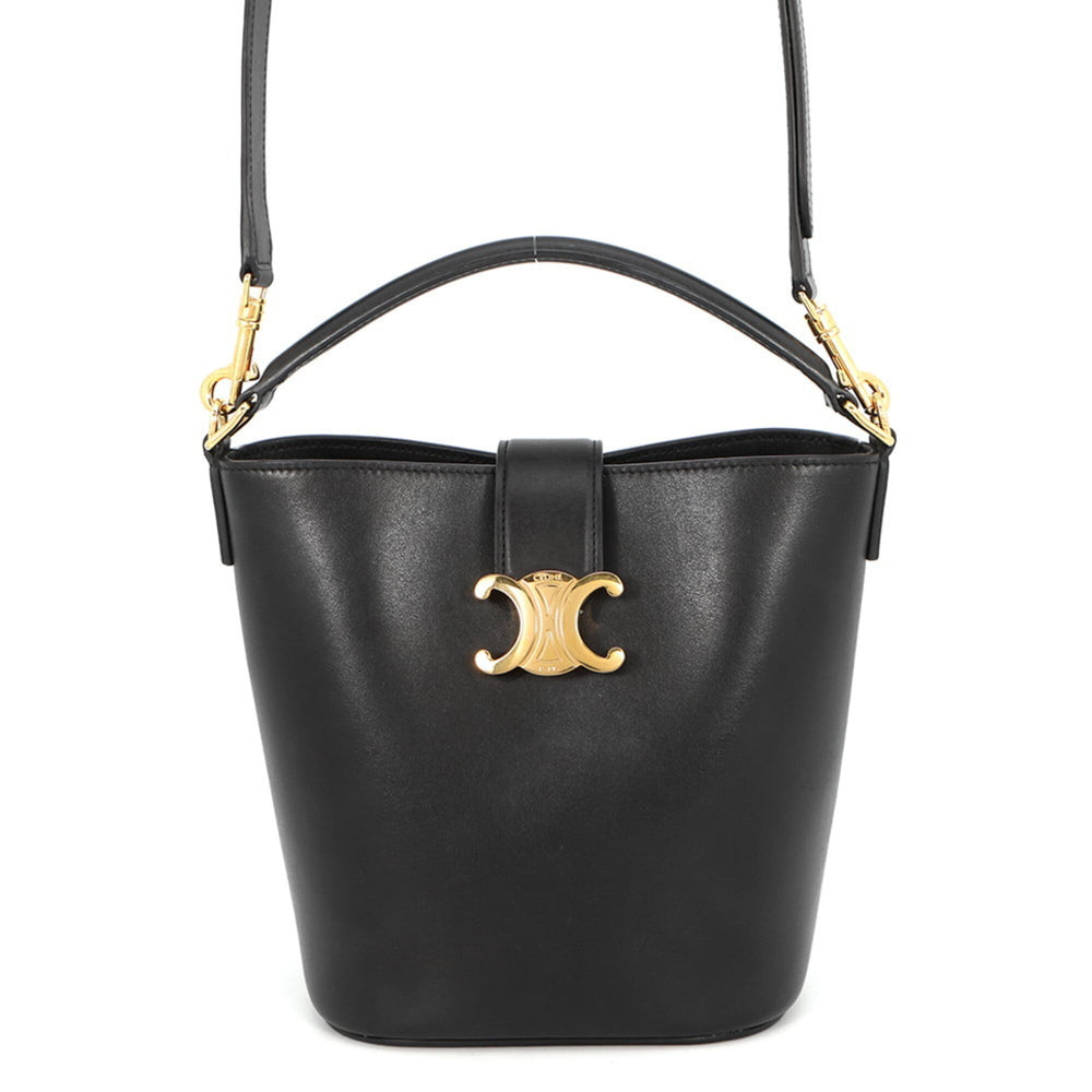 Celine Triomphe Small Bucket Louise Handbag 119173FX9.04LU CELINE 2-way Black Women's — Like New