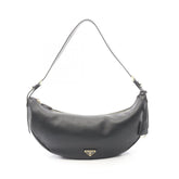Prada Demi Lune Large Shoulder Bag/Handbag, Leather, Women's, Black — New - Store Return