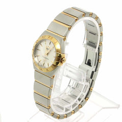 Omega Constellation Brushed Two-Tone 123 20 24 60 02 002 Women's Watch Silver 18K Yellow Gold Quartz — Very Good