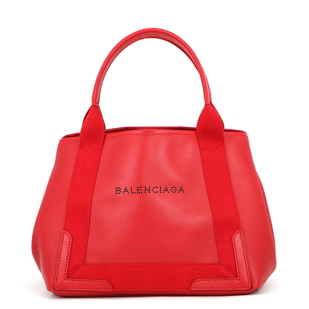 Balenciaga Tote Bag Navy Cabas S Canvas 339933 BALENCIAGA Handbag — Like New