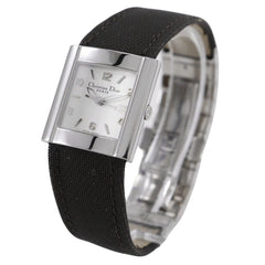 Christian Dior Riva Watch D80-100, Stainless Steel and Canvas, Quartz Movement, Analog Display, Silver Dial, Women's — Good