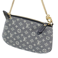 LOUIS VUITTON Mini Pochette Accessoires Monogram Idylle Canvas Navy Pouch Handbag M62998 KM3351 — Like New