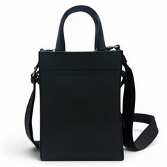 FENDI 7VA584 Leather Go-to Shopper Small 2-Way Handbag/Shoulder Bag, Black, Made in Italy, Women's — Like New