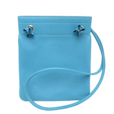 Hermes Aline Mini, D stamp, 2019 model, women's shoulder bag, Swift leather, Blue Nord — Like New