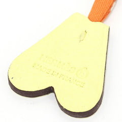 Hermes Petit h Small Heart Yellow/Orange Bag Charm — Like New