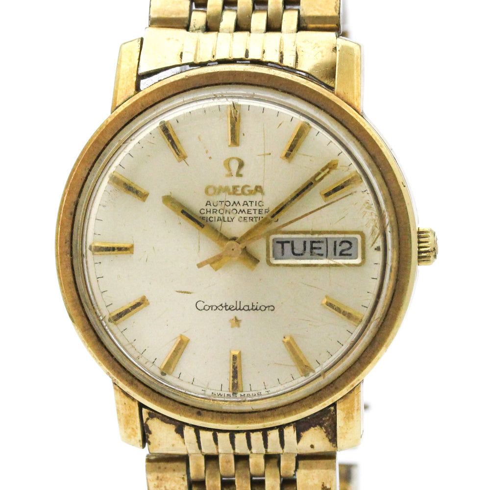 OMEGA Constellation Day Date Cal 751 Gold Plated Automatic Mens Watch 168.016 Vintage — Good