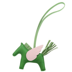 Hermes Rodeo Pegasus PM Agneau Milo/Swift Vert Yucca Cricket Mauve Pale W Stamp (2024) Bag Charm Green 0202HERMES — Like New