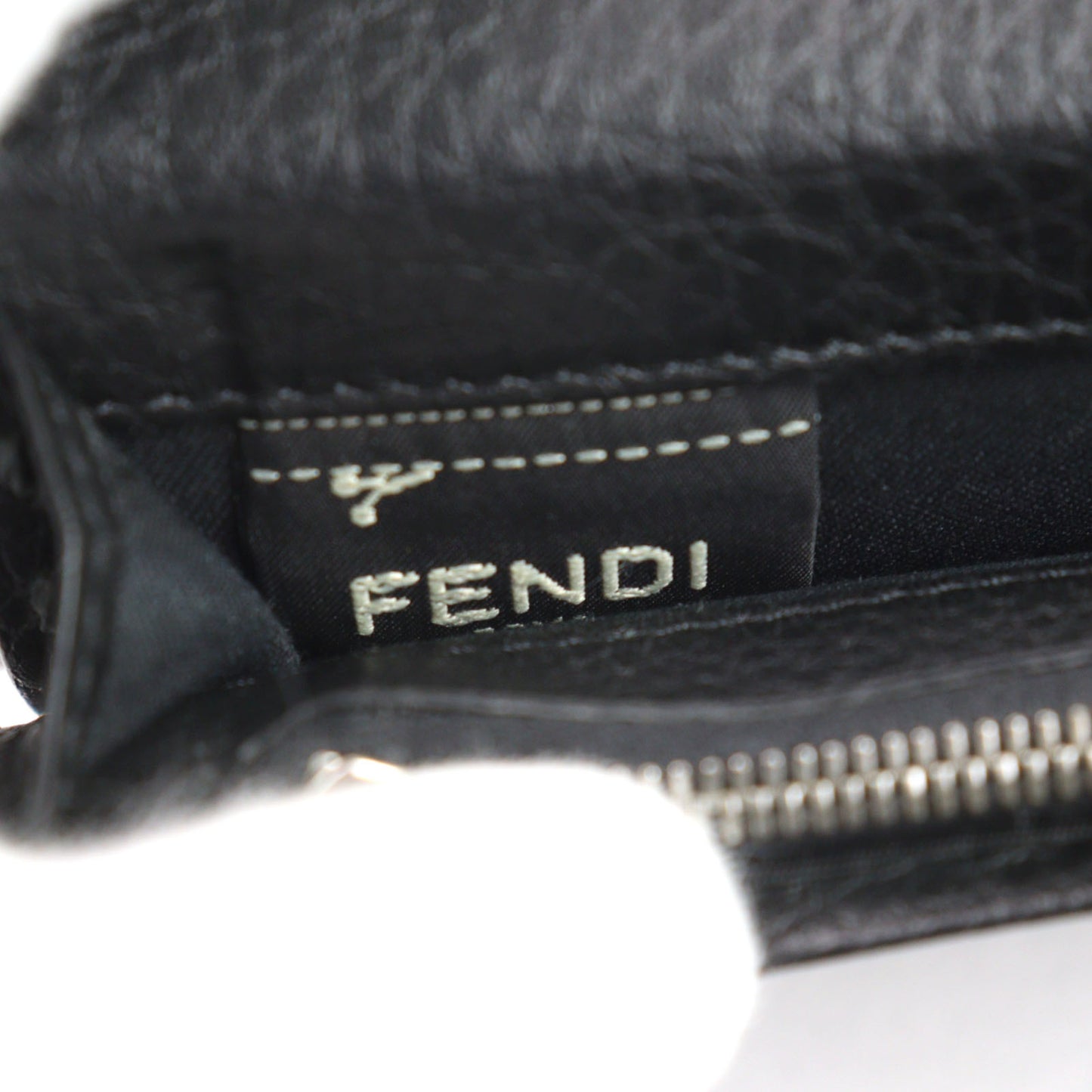 FENDI SELLERIA CUOIO ROMANO Long Wallet in Gray with Hand-Stitched Grained Calfskin, Made Italy, Men's, 7M0186
