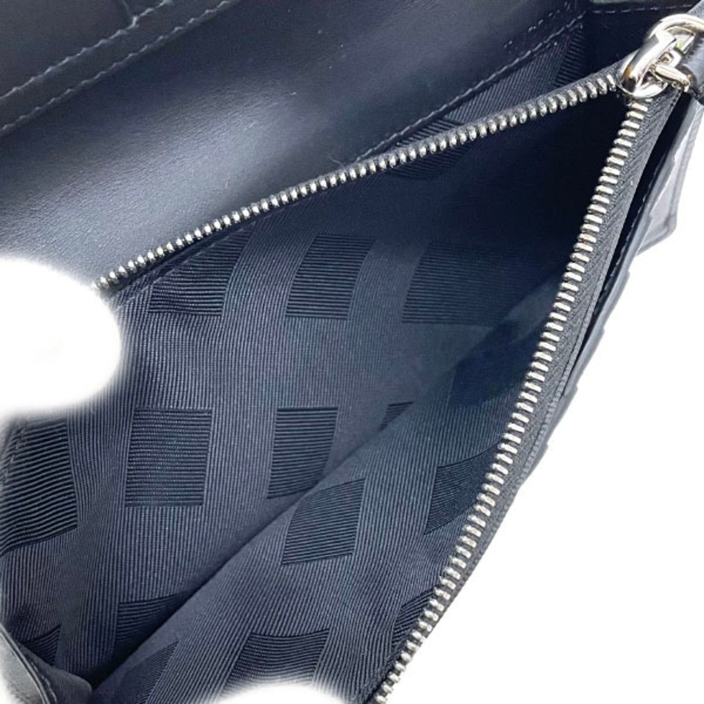 Burberry long wallet, bi-fold leather, black, BURBERRY, men's, HH-14980