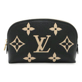 LOUIS VUITTON Louis Vuitton Monogram Empreinte Pochette Tick Bicolor Black Beige M59086 — Like New
