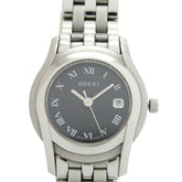 Gucci 5500L Stainless Steel Black Silver Dial Quartz Watch 1491GUCCI — Good