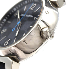Louis Vuitton Tambour Damier Graphite QA073 SS Quartz Watch — Good