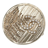 Chanel Coco Mark Brooch, Gold Rhinestone Plated, Women's, CHANEL — Like New
