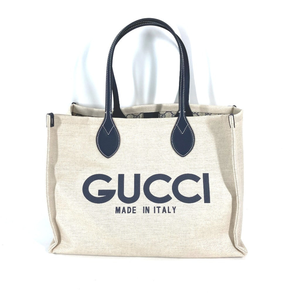 Gucci 772176 Japan limited JAPAN Shoulder Bag Shoulder Bag Tote Bag BeigeBased x Black Dark Navy Based — Like New