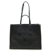 LOUIS VUITTON Monogram Empreinte On the Go GM Tote Bag, Large Shoulder Noir Black, M44925 — Like New