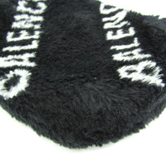 Balenciaga Everyday Phone Holder 596564 Women's Leather,Faux Fur Handbag,Shoulder Bag Black,White — Like New