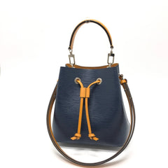 LOUIS VUITTON M53610 Epi NeoNoe Two-Tone Bag, Handbag/Shoulder Bag in Leather, Indigo/Saffron and Navy, Like New — Like New