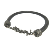 Yves Saint Laurent Saint Laurent Paris Leather Black Bracelet 1380SAINT LAURENT PARIS — Like New