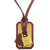 Hermes Like new Hermès O'Kelly GM Swift Rouge H Leather Pendant Necklace in Red with Gold Hardware and Z Stamp (Made 2021) 1564 — Like New