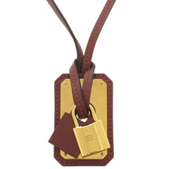 Hermes Like new Hermès O'Kelly GM Swift Rouge H Leather Pendant Necklace in Red with Gold Hardware and Z Stamp (Made 2021) 1564 — Like New