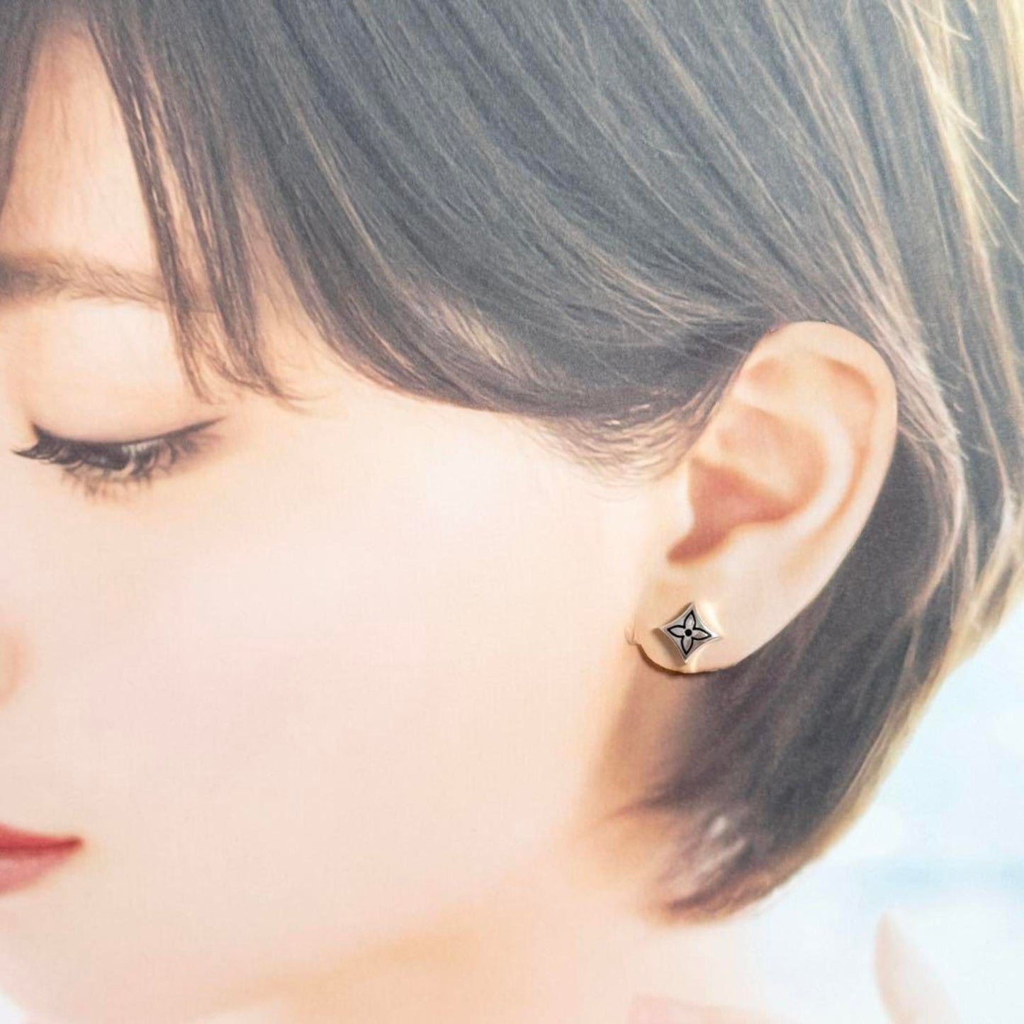 Louis Vuitton Men's Sailor Stud Earrings, 925, 1 Piece Only