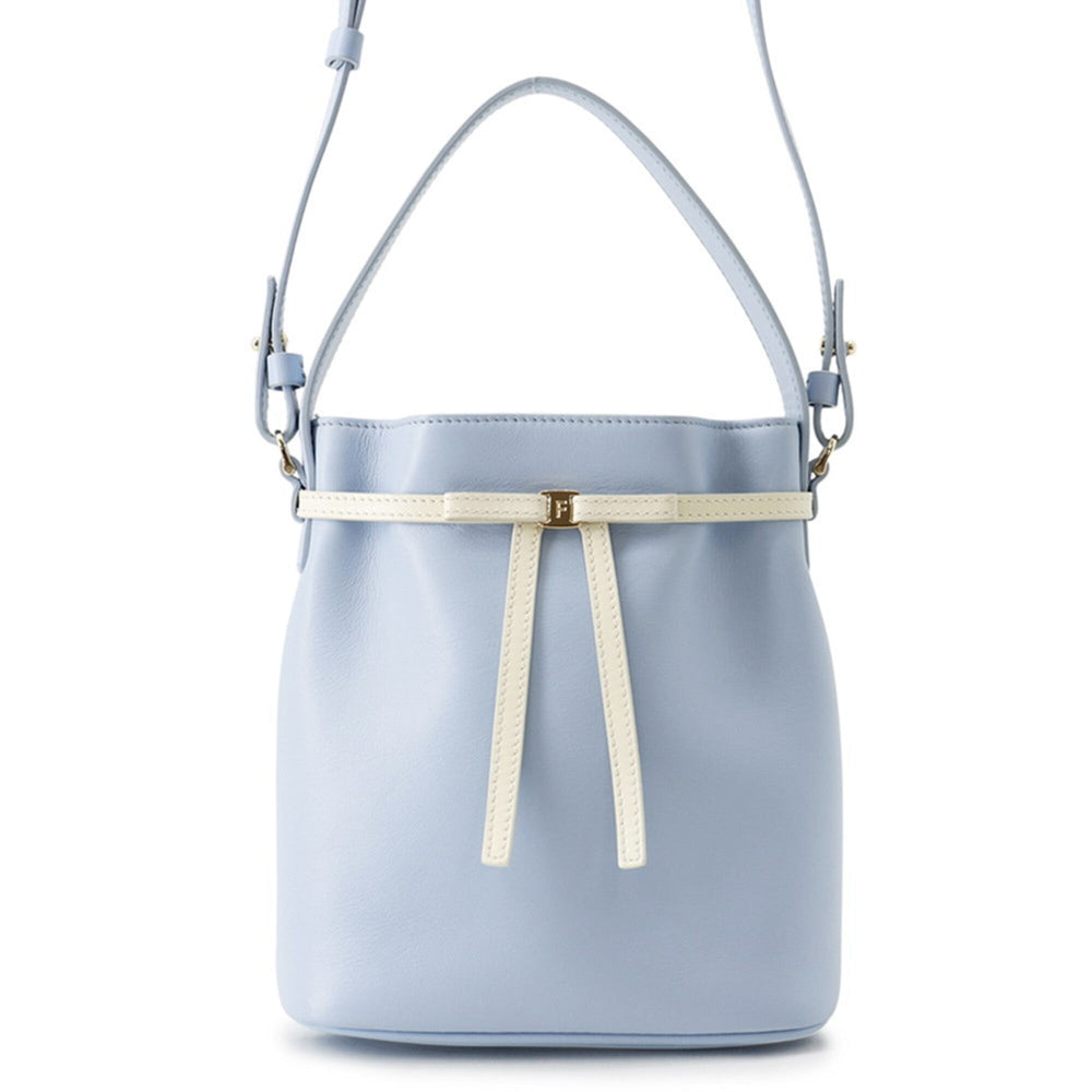 Salvatore Ferragamo handbag, bucket bag, calf leather, 221081, 2-way, handbag for women — Like New